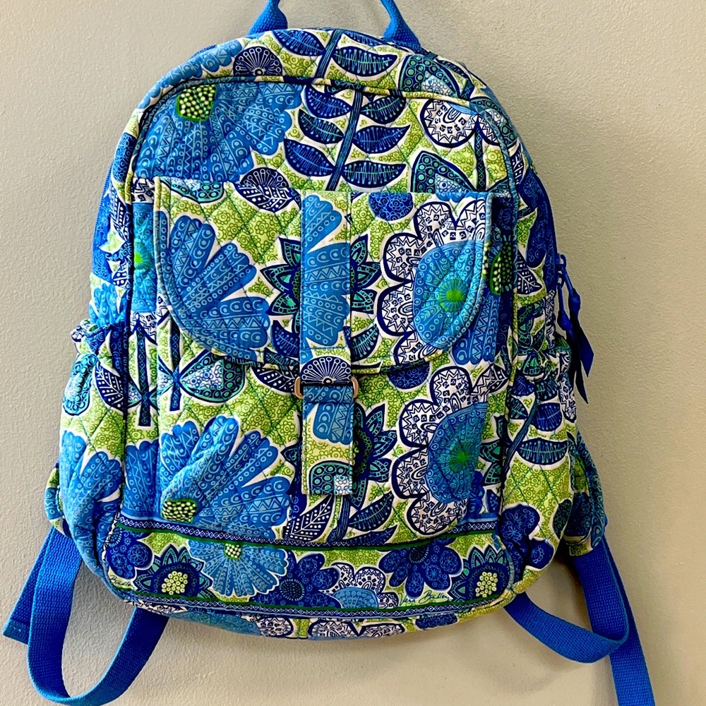 Vera Bradley Daisy Doodle Blue backpack large